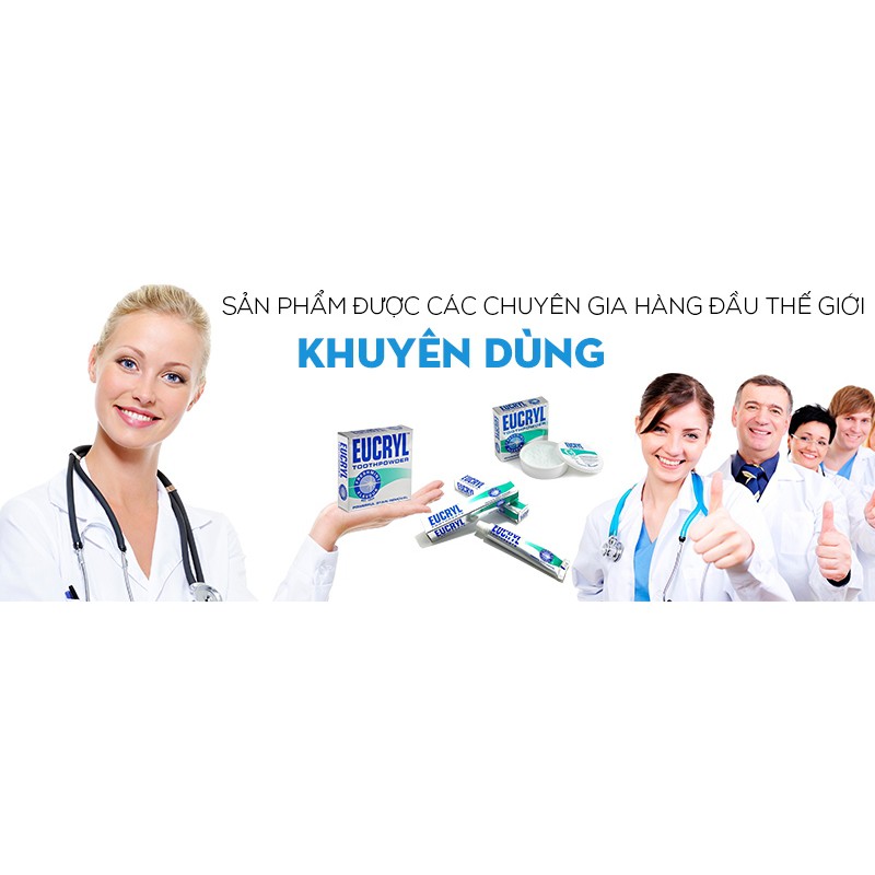 Kem Đánh Răng Eucryl Toothpaste 50ml Hương Bạc Hà Làm Trắng Răng - Cila House