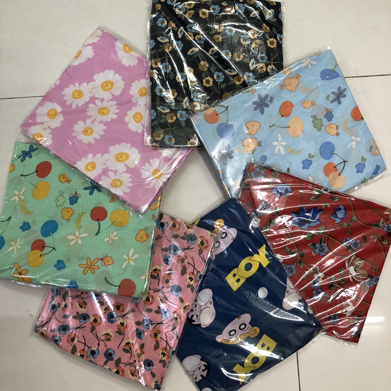 đồ bộ đùi lanh nhung 3D (4 size) 45-80ki