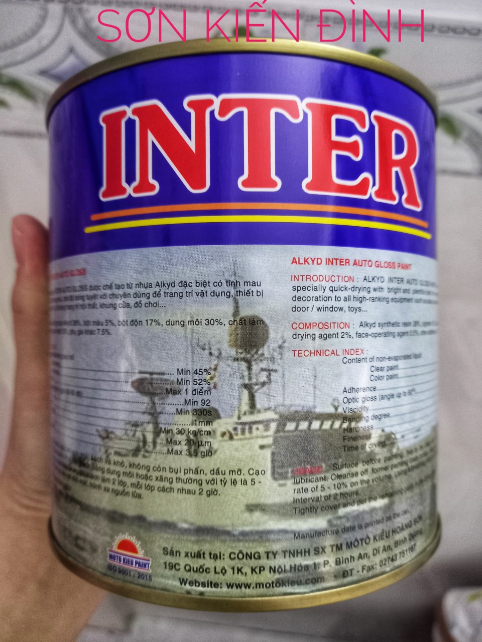Sơn vân bông Inter Motokieu 1L