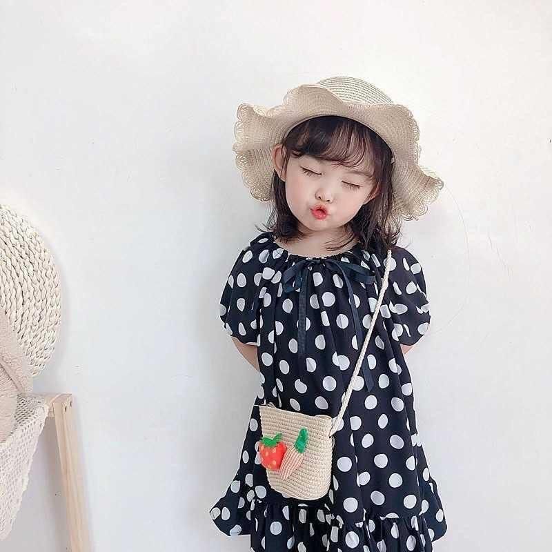 Set mũ cói kèm túi siêu yêu cho bé(2-5tuổi)