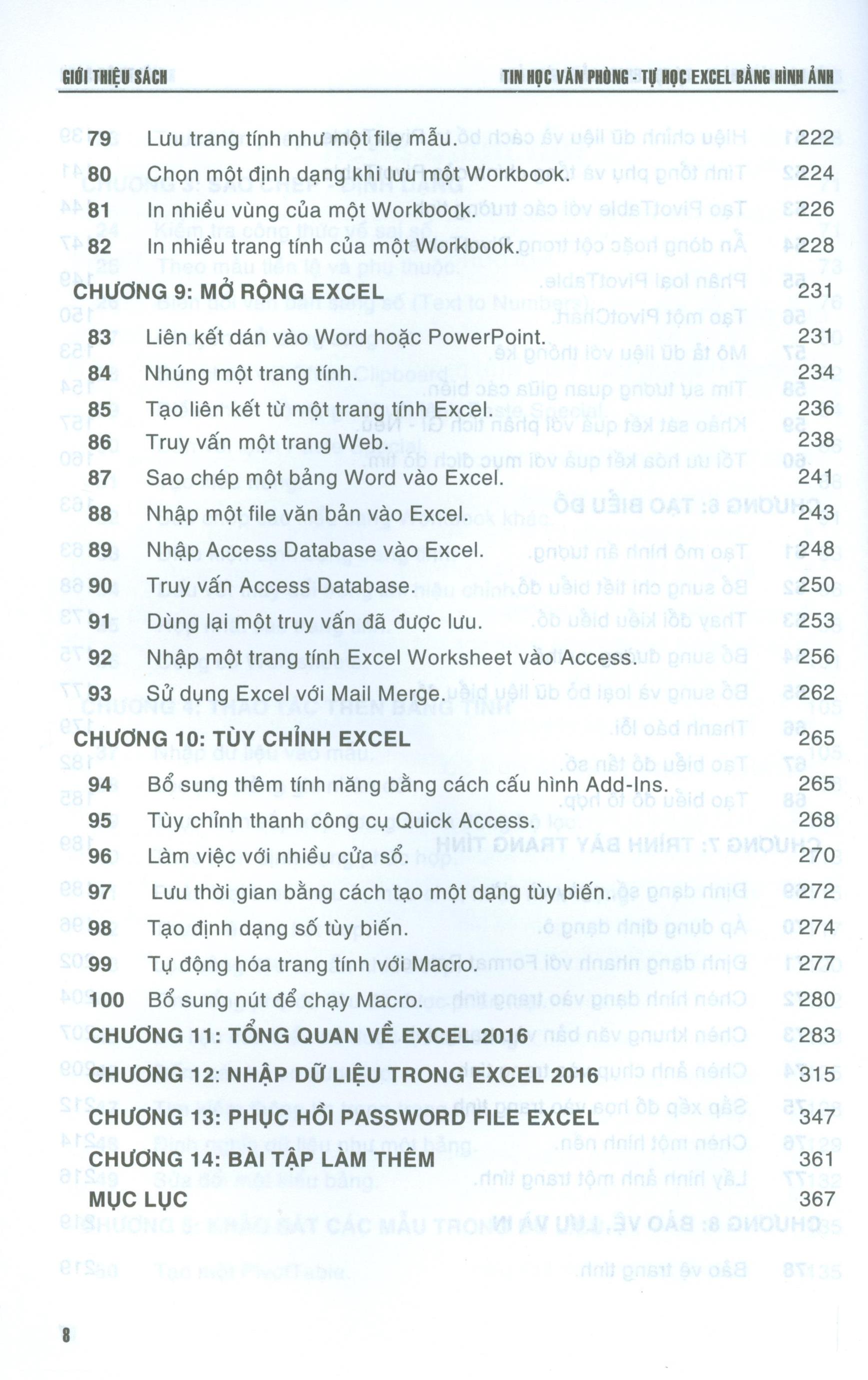 Tin Học Văn Phòng Tự Học Excel Bằng Hình Ảnh (Dùng Cho Các Phiên Bản 2019 - 2016 - 2013)