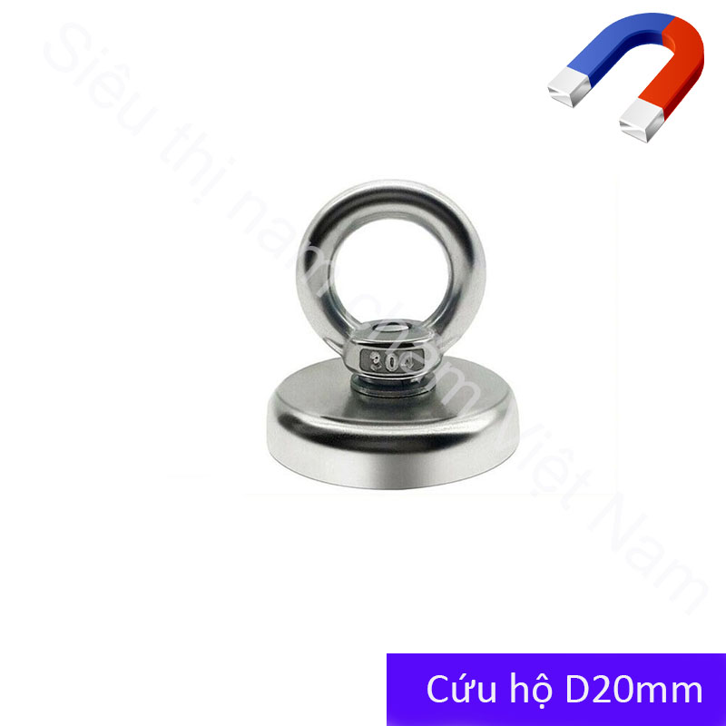 Nam châm cứu hộ D20mm, nam châm siêu mạnh tiện dụng