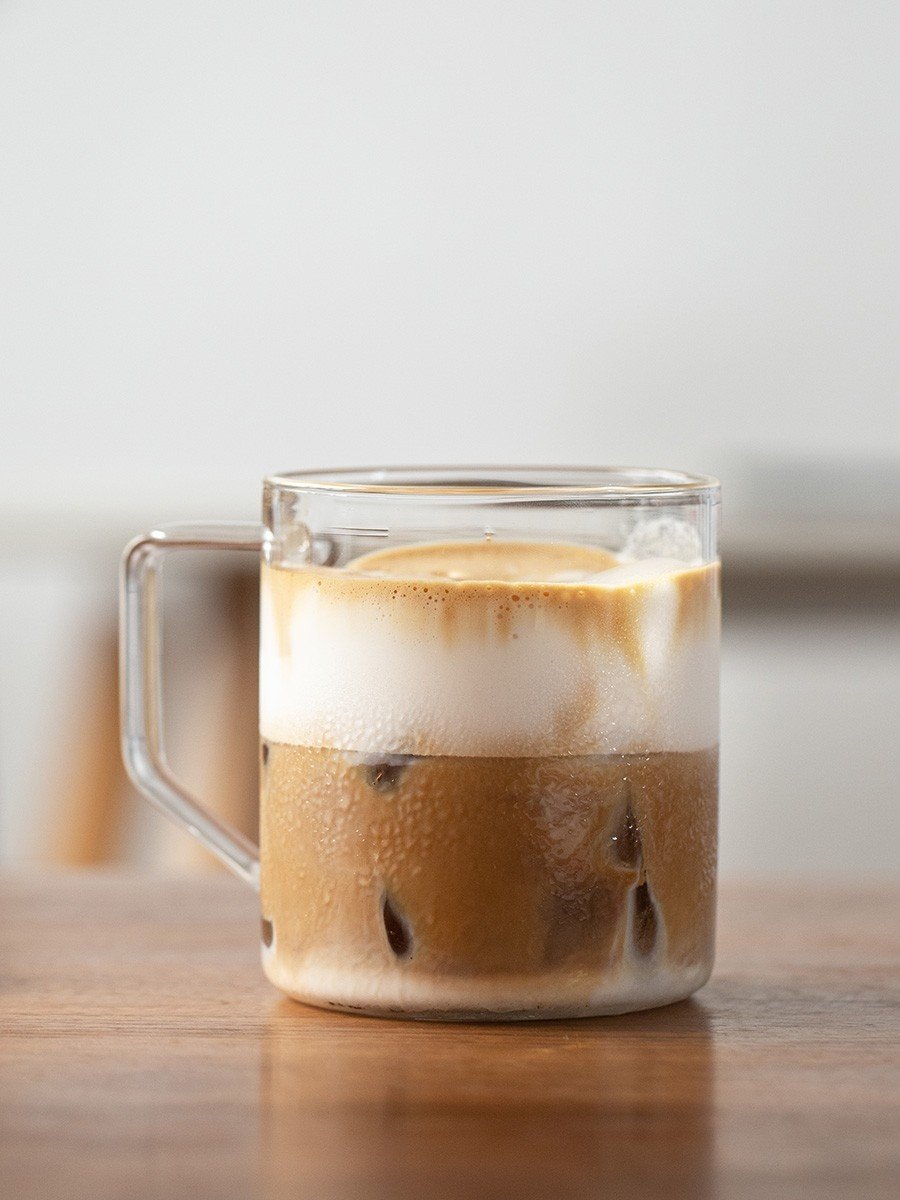 [HCM]Ly thủy tinh uống trà cà phê 360ml Cafede Kona