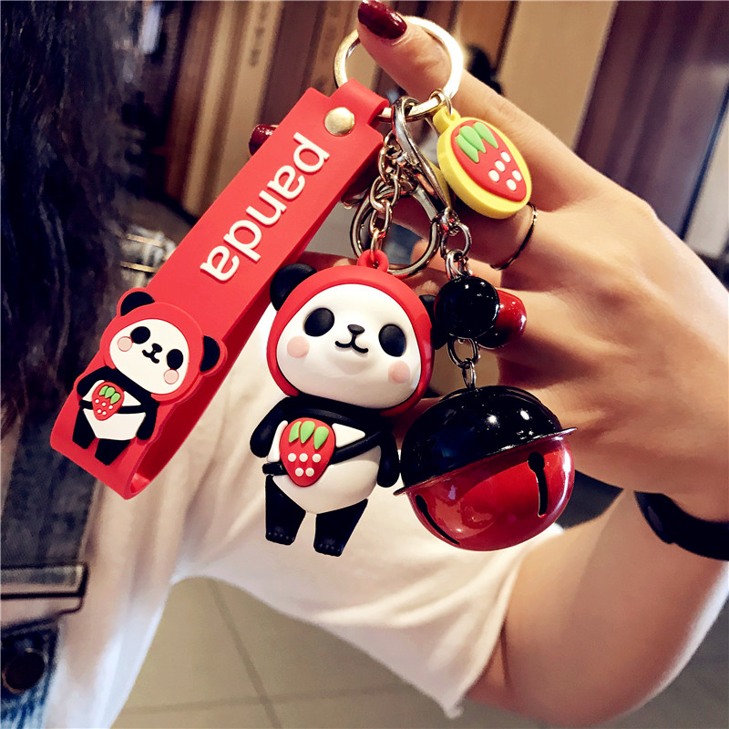 Móc khóa Gấu Trúc - 4 Màu + Chuông