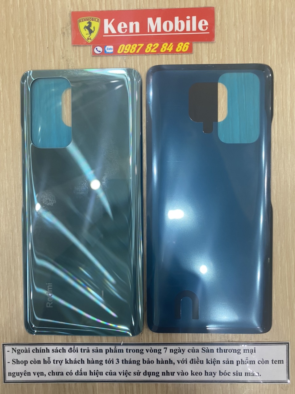Nắp Lưng Ráp Máy Thay Thế Cho Xaomi Redmi Note 10 Pro, Loại 1 (tặng tuýp keo dán)