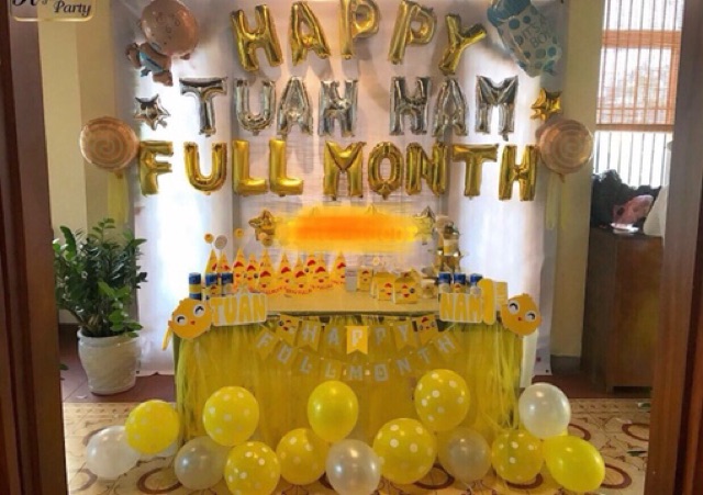 Bộ Chữ Happy Full Month (Kèm Băng Keo)