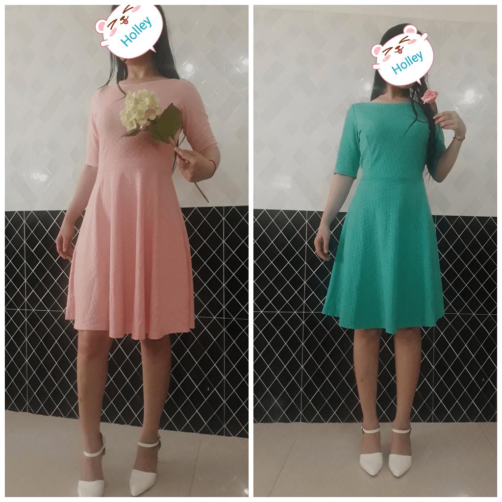 ĐẦM DÁNG XÒE NỀN THUN MỀM MẠI