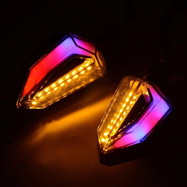 xi nhan xe may Bộ 2 đèn Độ xe máy moto HVshop 2 in 1 ( tráng gương + vàng )