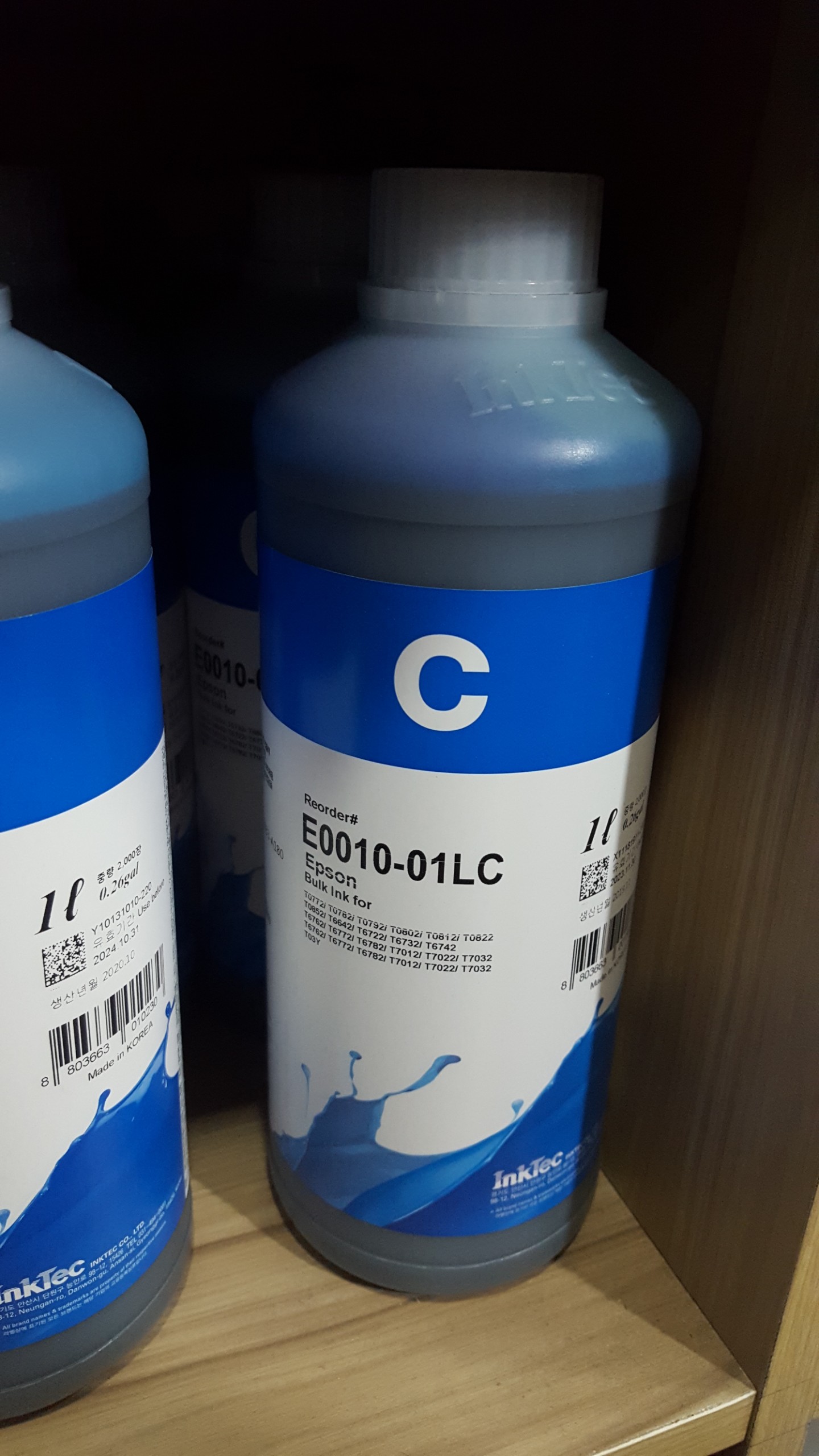 Mực nước, in phun EPSON INKTEC 1 lít (giá tính trên 1 chai)