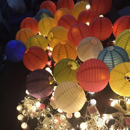 Đèn Lồng Giấy nhật bản 30cm , lồng đèn giấy trang trí