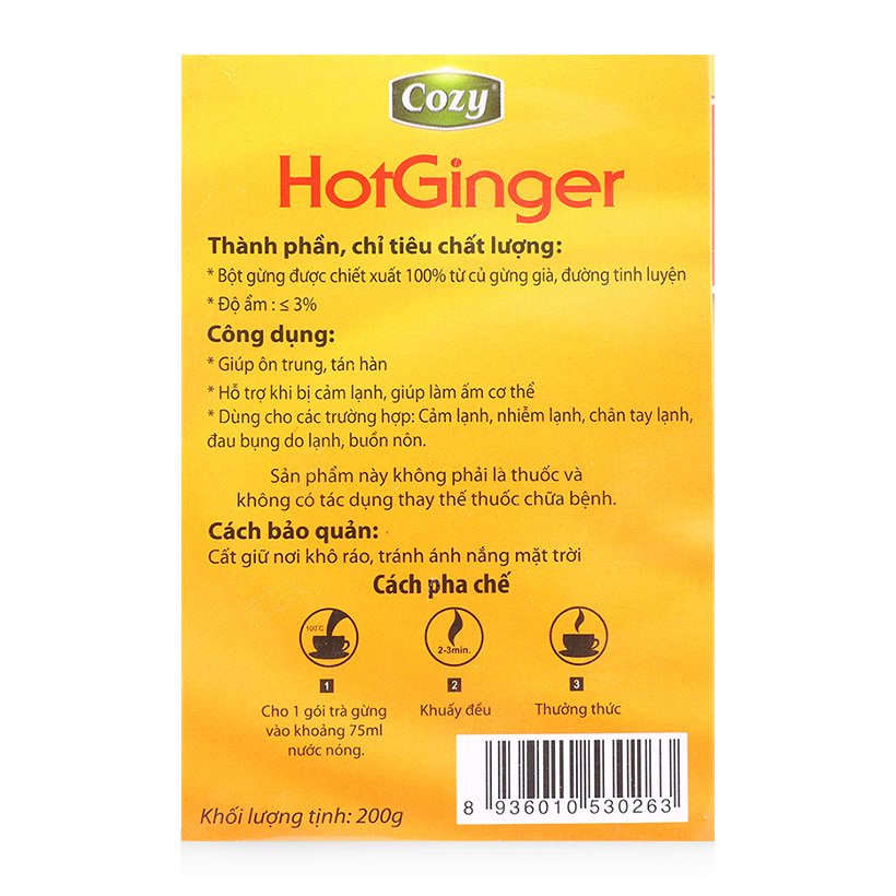 Trà gừng hòa tan HotGinger Cozy