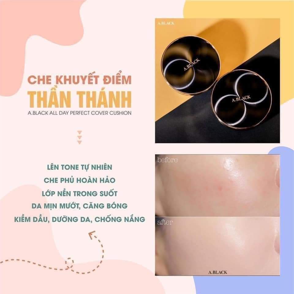 Phấn nước A.Black All Day Perfect Cover Cushion SPF47PA++