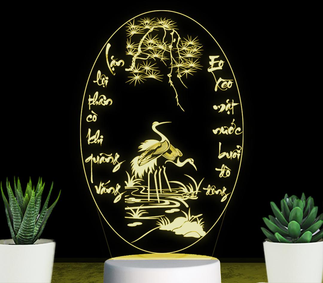 Đèn Led 16 Màu Tranh THƯ PHÁP Nghệ Thuật – Qùa Tặng, Đèn Trang Trí, Đèn Để Bàn, Đèn Phòng Ngủ, Thiết Kế Khắc Hình Theo Yêu Cầu