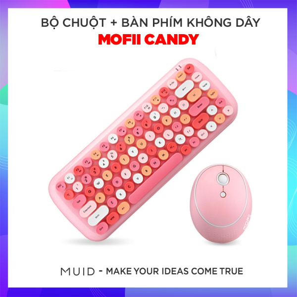 [HCM]Bộ Chuột + Bàn Phím Không Dây MOFii Candy