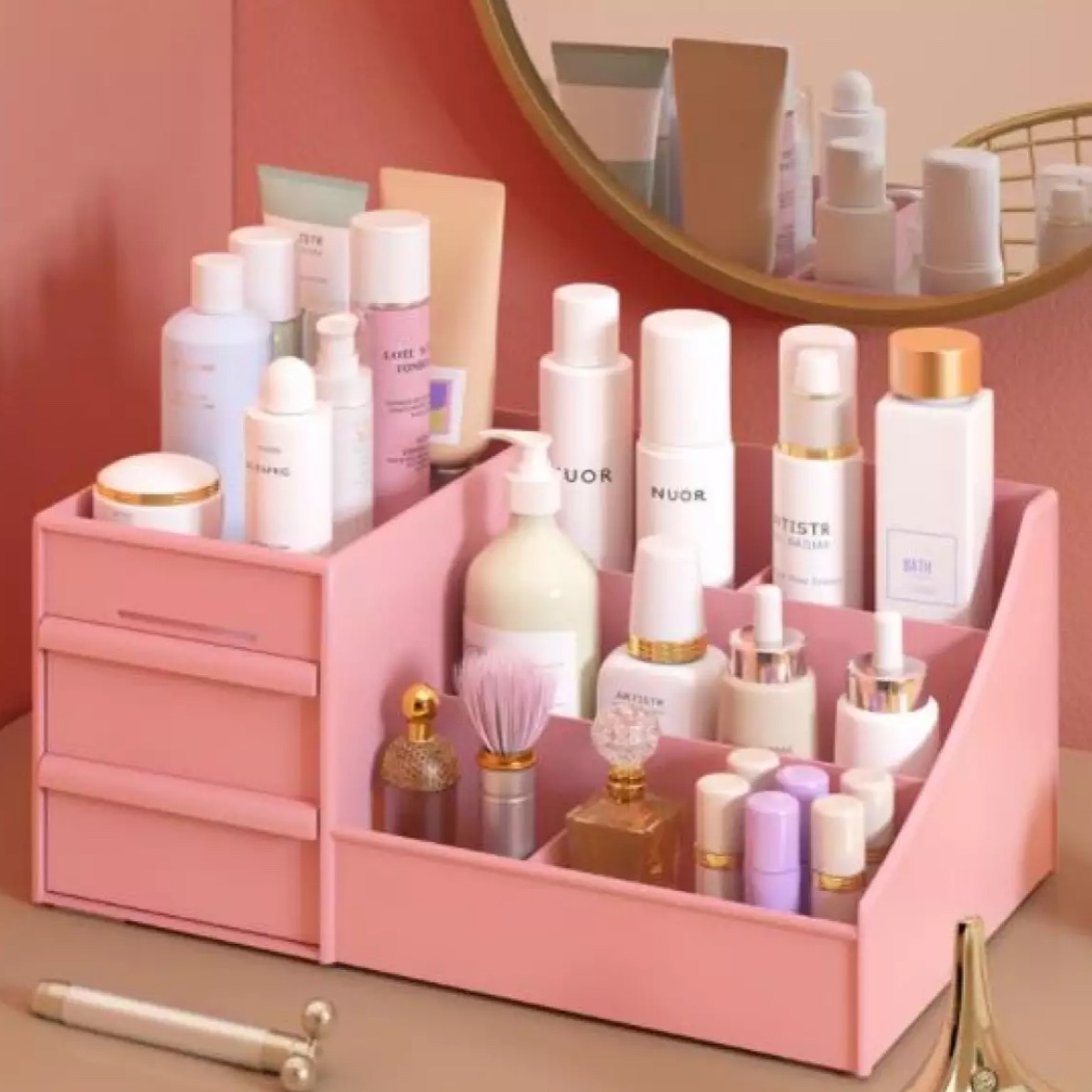 TỦ NHỰA 3 HỌC 3 NGĂN SIZE LỚN ĐỰNG MỸ PHẨM ĐỒ DÙNG VĂN PHÒNG PHONG CÁCH HÀN QUỐC SIÊU XINH - KỆ ĐỰNG MỸ PHẨM TRANG SỨC ĐỒ DÙNG CÁ NHÂN NHIỀU NGĂN TIỆN LỢI