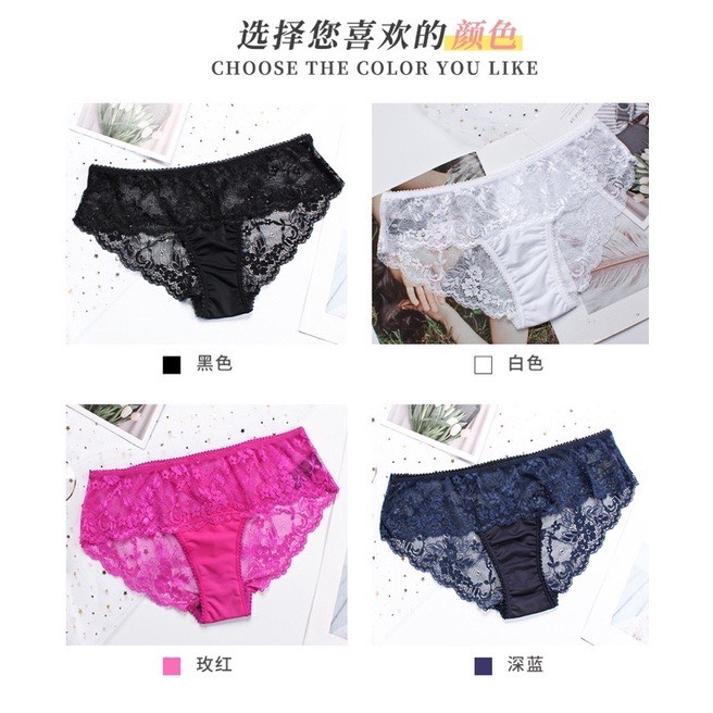 Quần Lót REN CẠP THẤP Bigsize 60-85KG (Hàng có size)