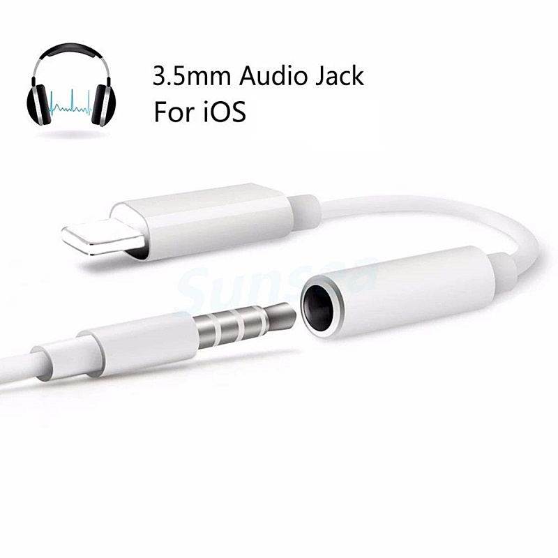 Cáp adapter chuyển đổi từ đầu sạc lightning iphone sang jack tai nghe 3.5mm cho iphone 7 / 7plus / 8 / 8plus / x / xs / xr / xs max
