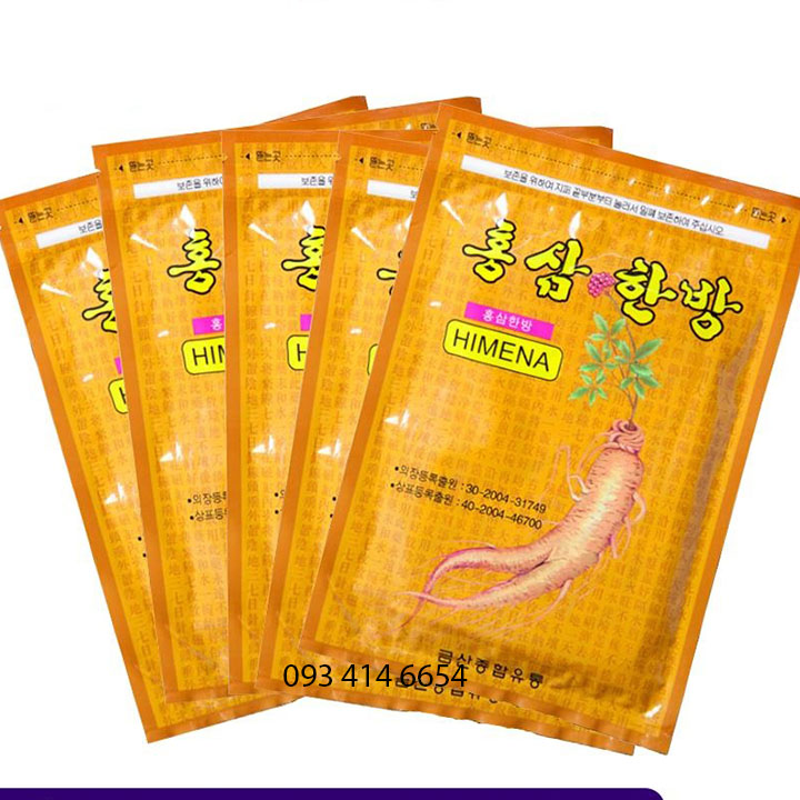 CAO DÁN HỒNG SÂM HÀN QUỐC HIMENA, BỊCH 20 MIẾNG