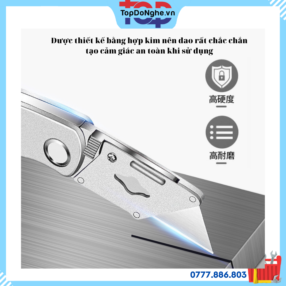 Dao rọc giấy gấp gọn tặng kèm 5 lưỡi
