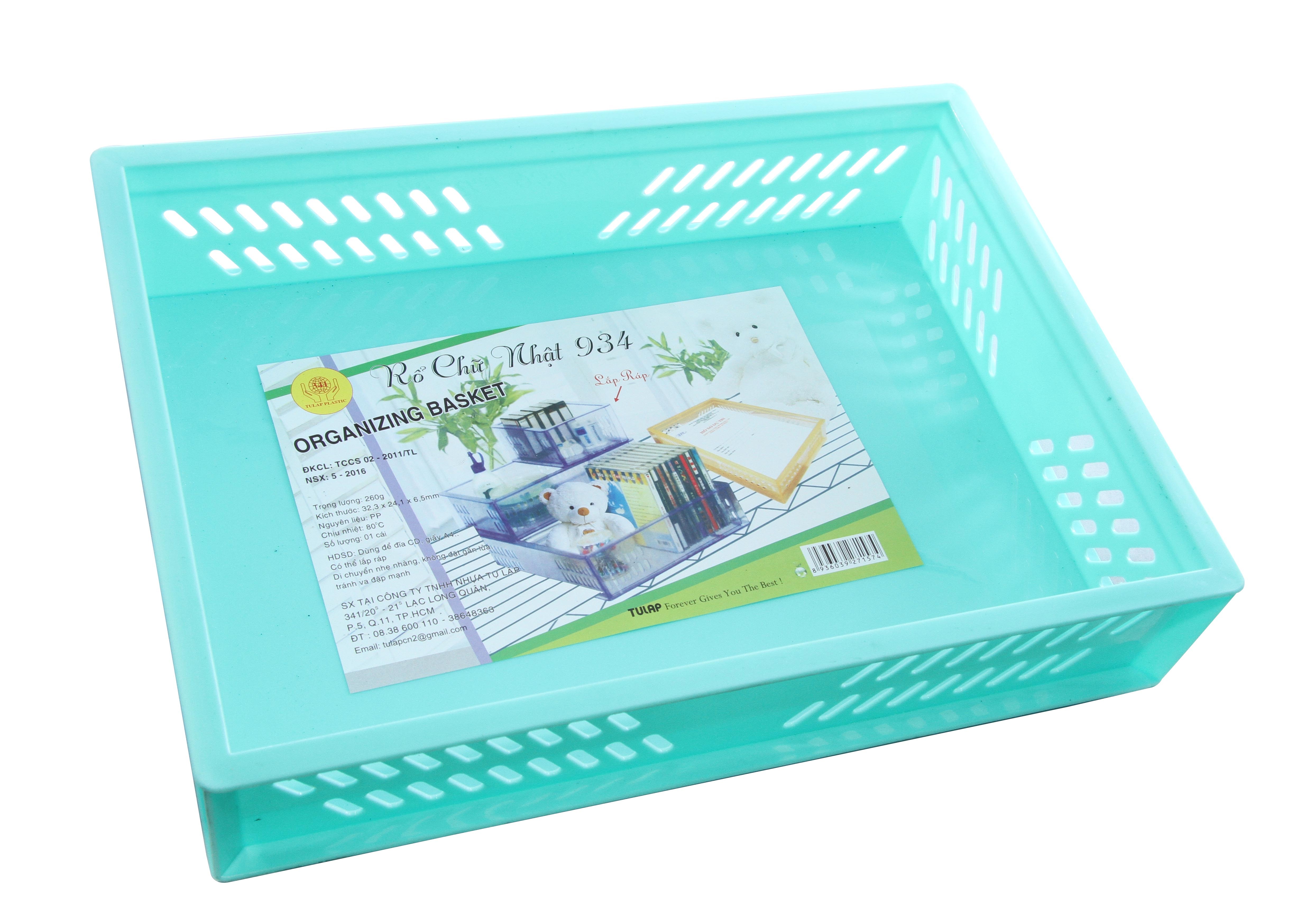 Rổ chữ nhật 934 TỰ LẬP - 32cm