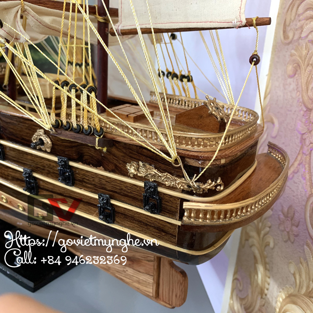 Mô Hình Thuyền Gỗ Chiến Cổ NAPOLEON 40cm (Loại 1)
