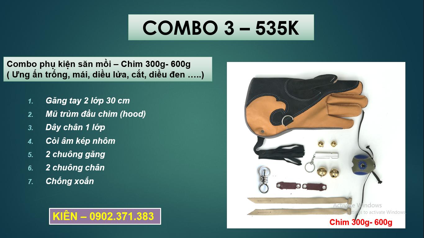 Combo 3 - Phụ kiện chim săn mồi