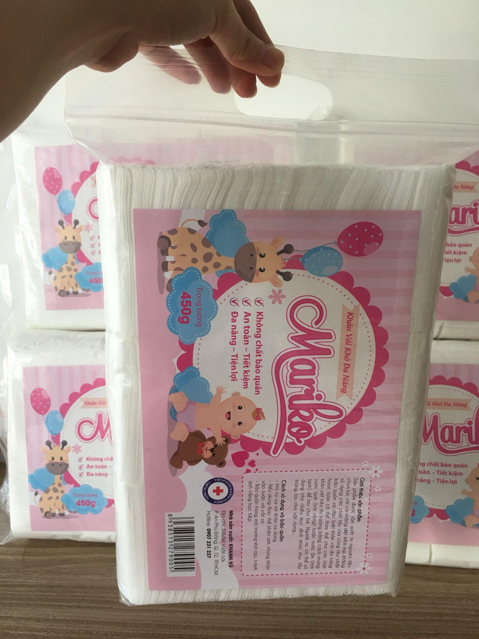 COMBO 5 gói KHĂN VẢI KHÔ ĐA NĂNG 450g