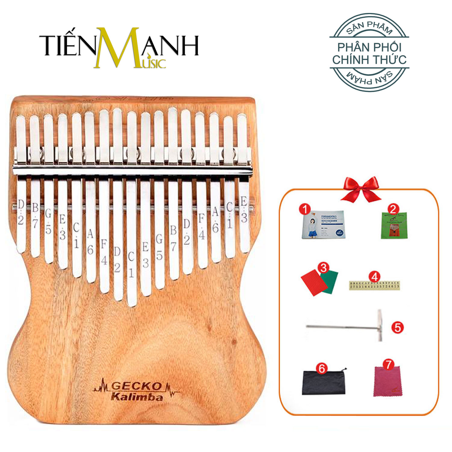 [Engraved key, C tone] piano kalimba gecko 17 keys K17CAP-camphor wood (promise 100% original authentic imported advanced strong music)