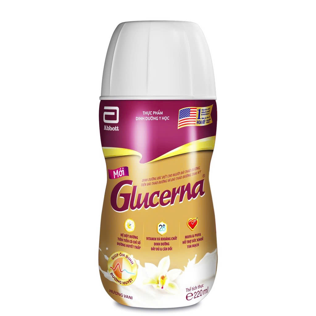 Lot of 6 Bottles of Glucerna Ready-To-Drink Milk 220ml (New Bottle Model)