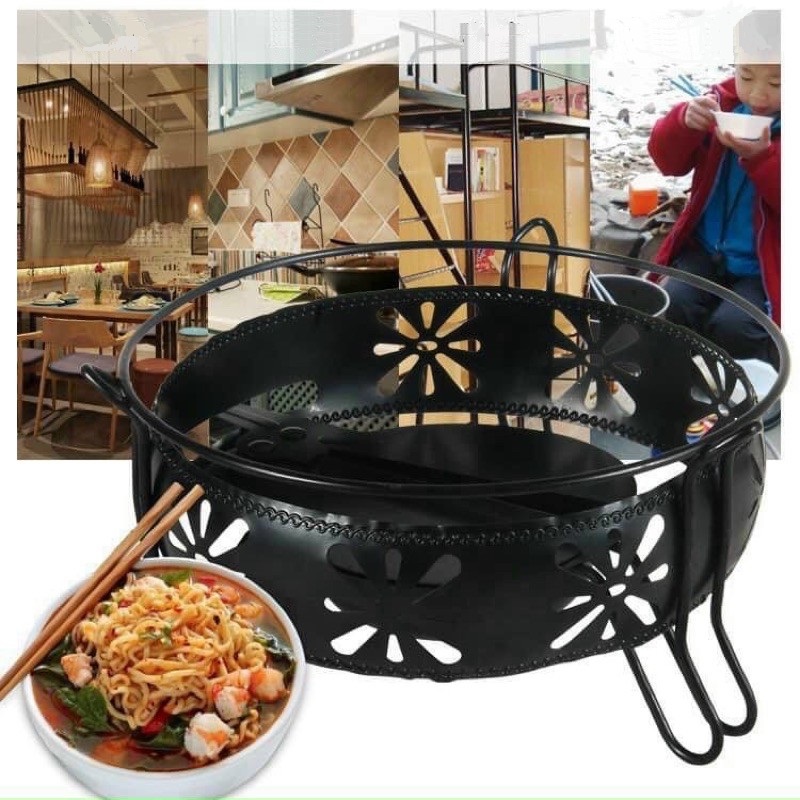 Bếp cồn họa tiết mẫu mới siêu sang - bếp nướng cồn du lịch tráng men tiện dụng