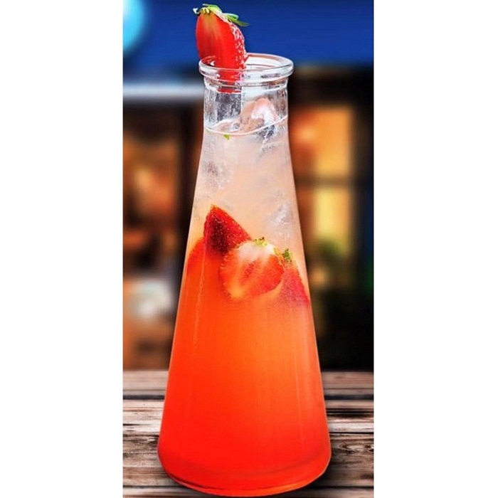 LỌ THỦY TINH TAM GIÁC 350ML NÚT GỖ