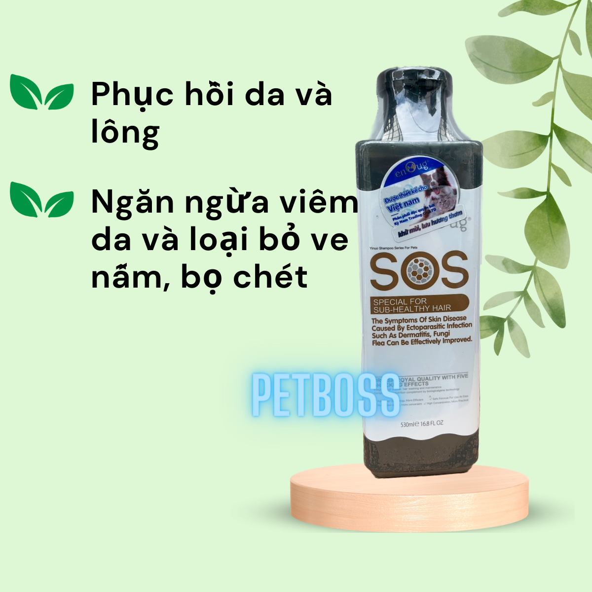 SỮA TẮM SOS CHO THÚ CƯNG CHAI 530ML