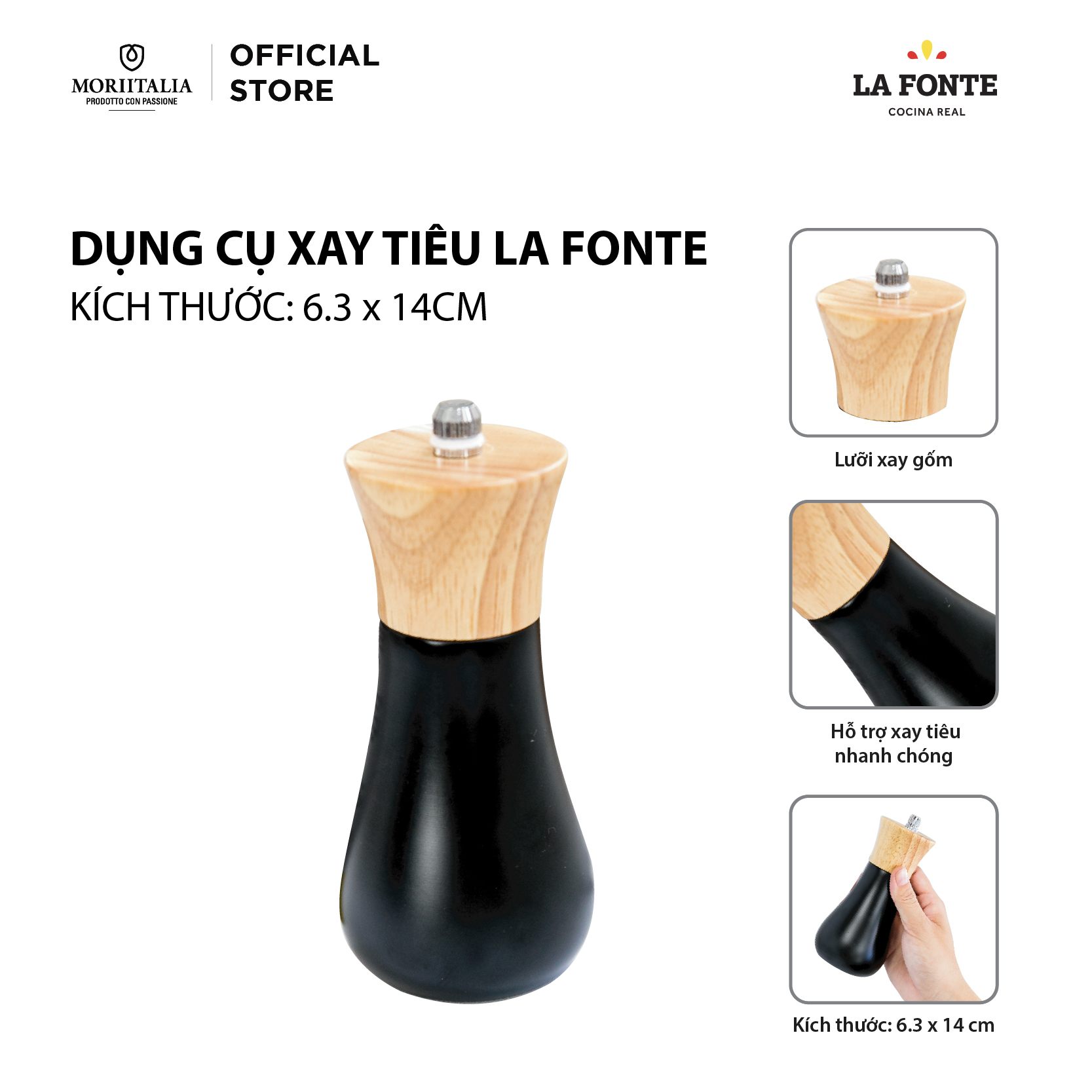 Dụng cụ xay tiêu La Fonte - 006910