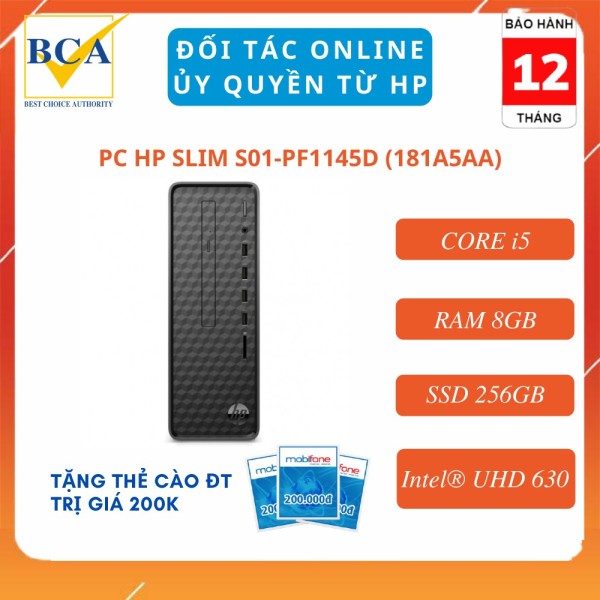 Bảng giá Máy tính để bàn PC HP Slim S01-pf1145d (Core i5/ RAM 8GB/ SSD 256GB/ Intel® UHD 630) - 181A5AA Phong Vũ