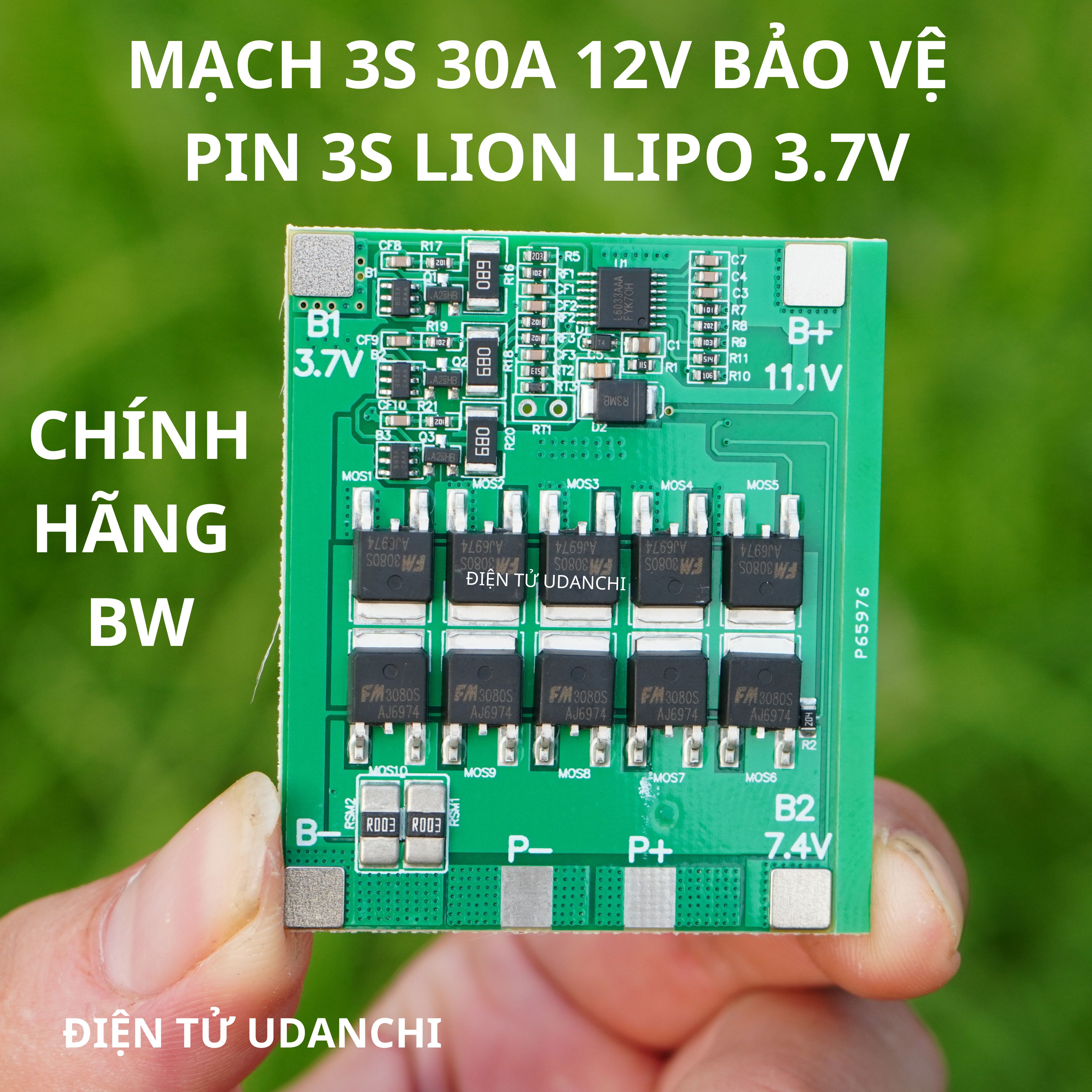 Mạch 3s 30a 12v bw bảo vệ pin li-ion lipo 3.7v chính hãng bw