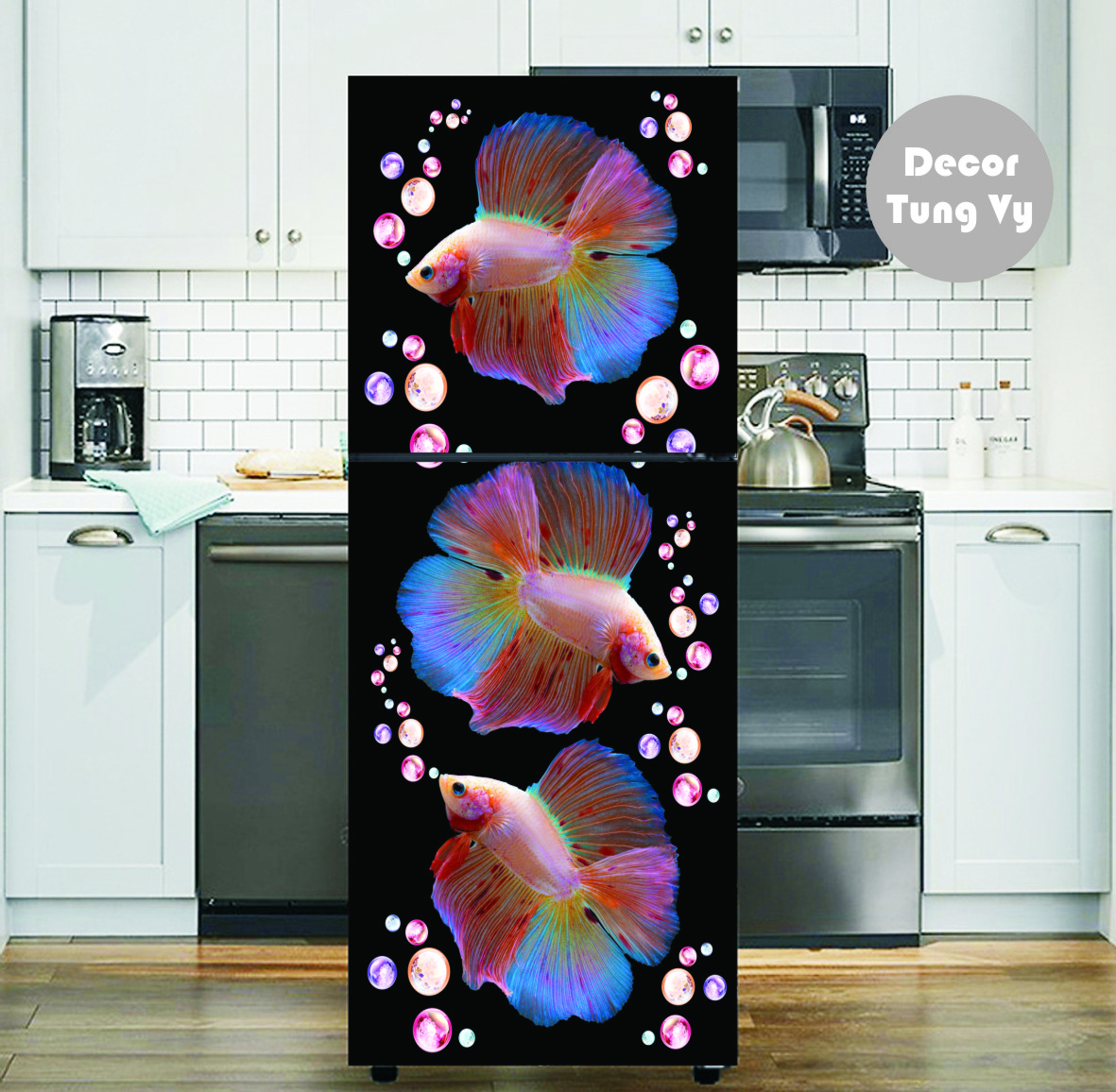 Decal dán tủ lạnh - máy giặt - dán kính - dán tường