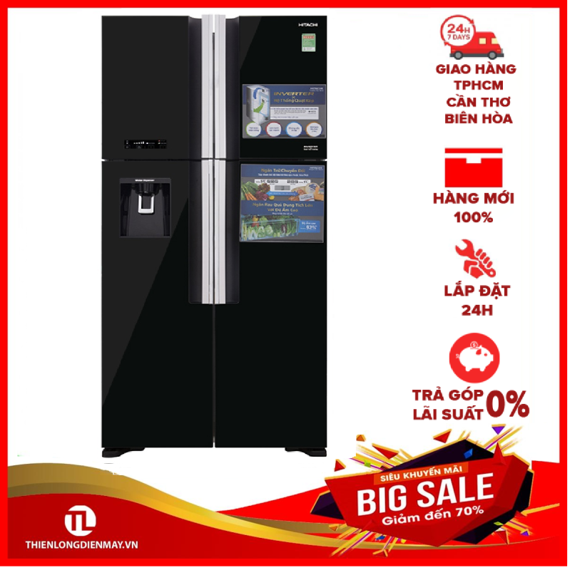 Tủ lạnh Hitachi Inverter 540 lít R-FW690PGV7 GBK