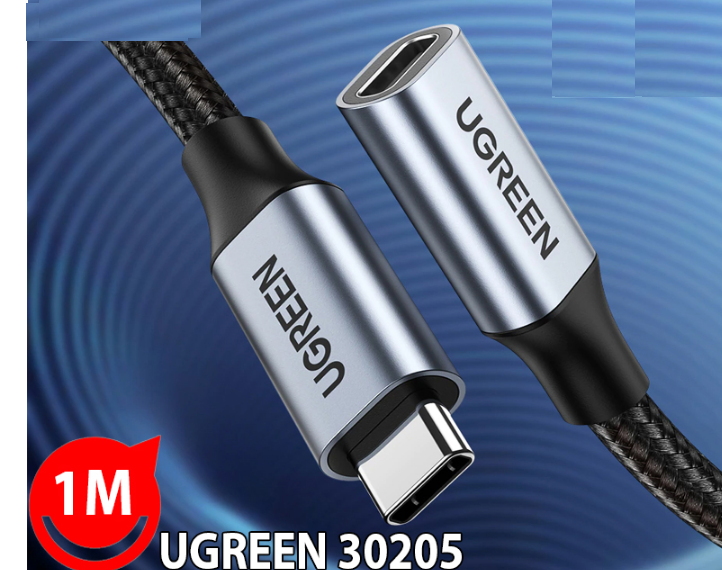 Cáp nối dài usb type c 3.1 gen 2 dài 1m ugreen 30205