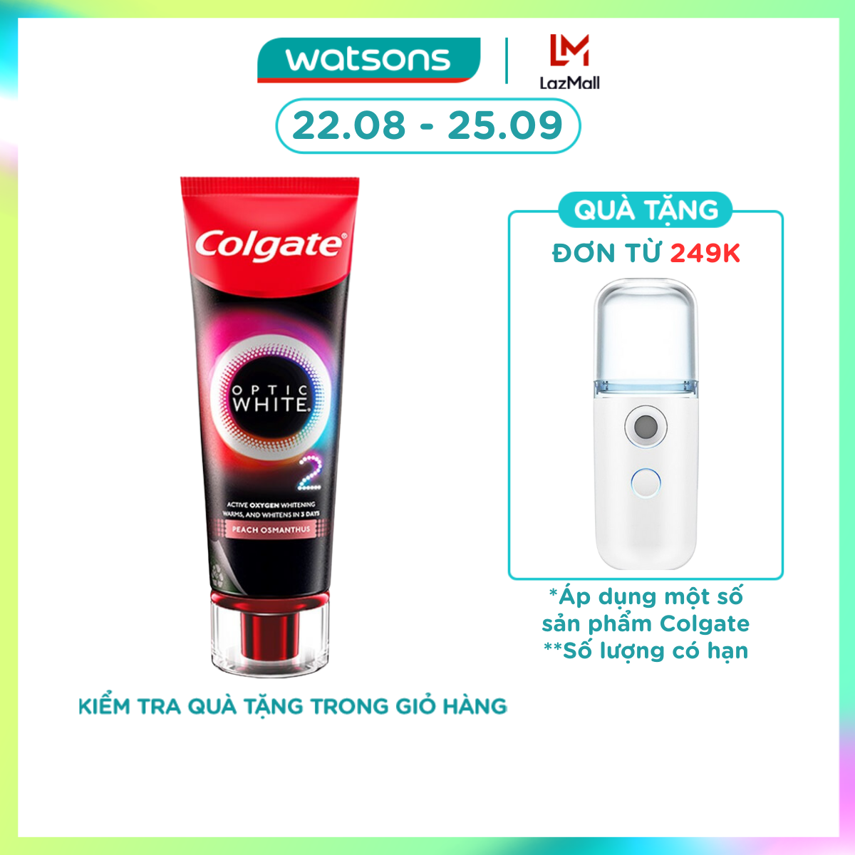 Colgate Optic White O2 Peach Osmanthus Toothpaste 85g
