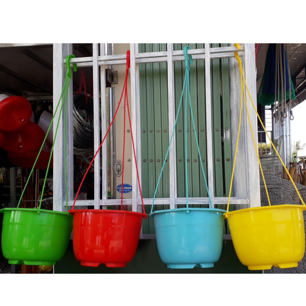 Chậu treo trồng hoa rau cây kiểng 21cm