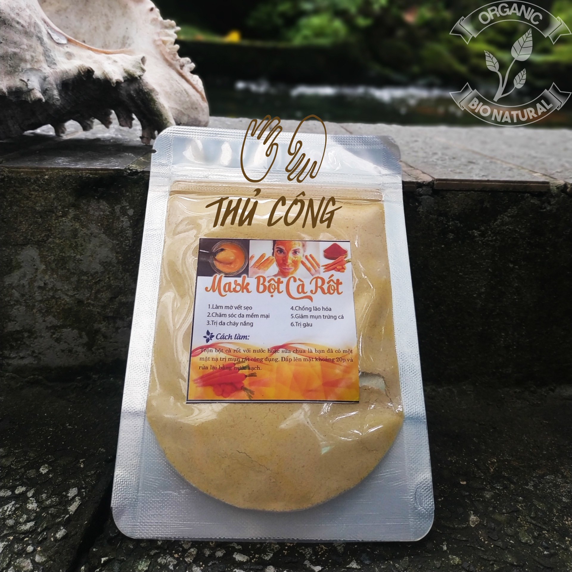 [HCM][BIONATURALVN] Bột đắp mặt nạ Mask Bột Cà Rốt HANDMADE 50gr