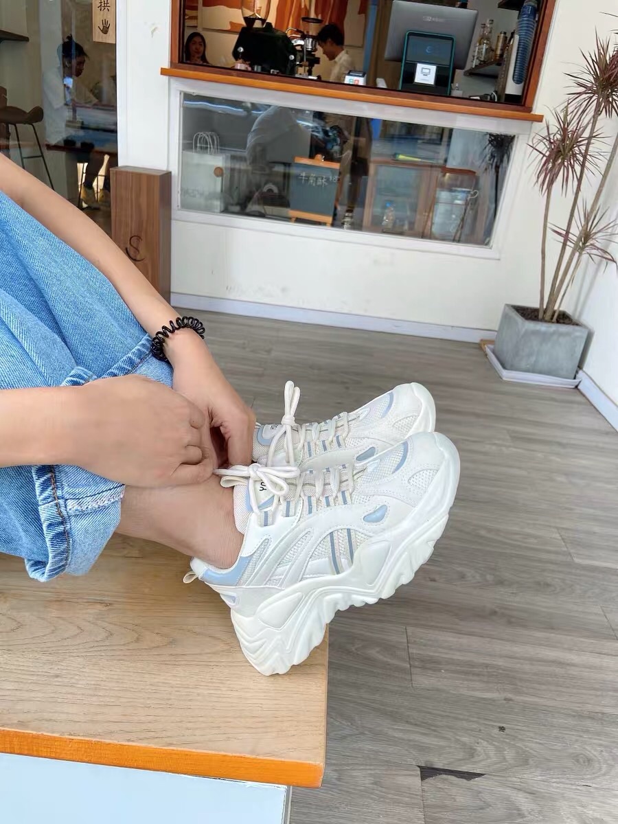 Giày Ulzzang,Sneaker nữ 2 vạch phản quang đế kiểu mới Đủ 3 màu