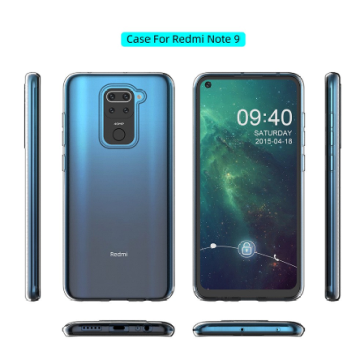 Ốp Lưng Silicon Trong Suốt Cho Xiaomi Redmi Note 9