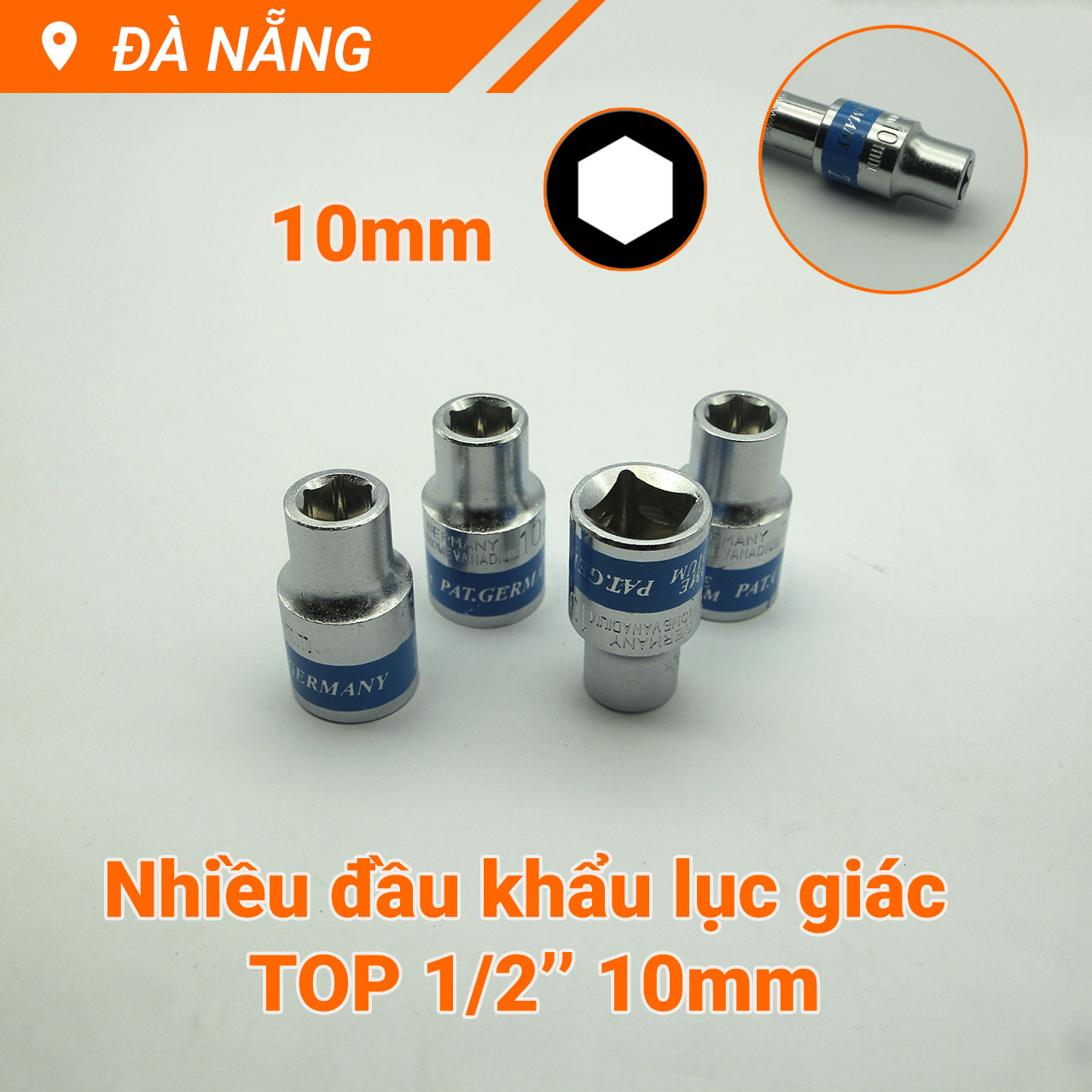 Đầu tuýp lục giác ngắn 1/2 TOP các cỡ