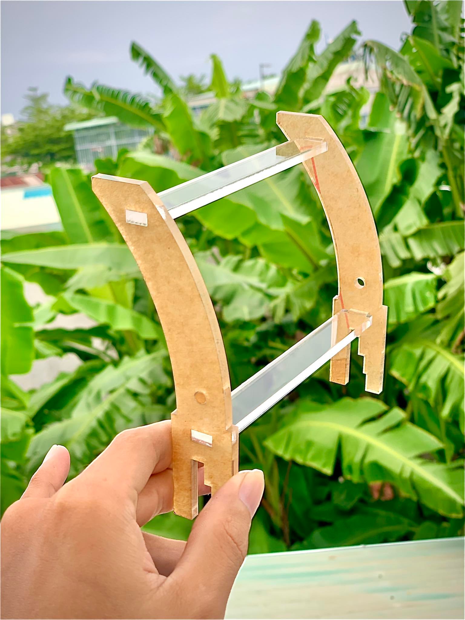 Bộ Chân gác đèn mica trong, siêu đẹp, tăng tính thẫm mỹ- Chân gác đèn thủy sinh - gác đèn bể cá