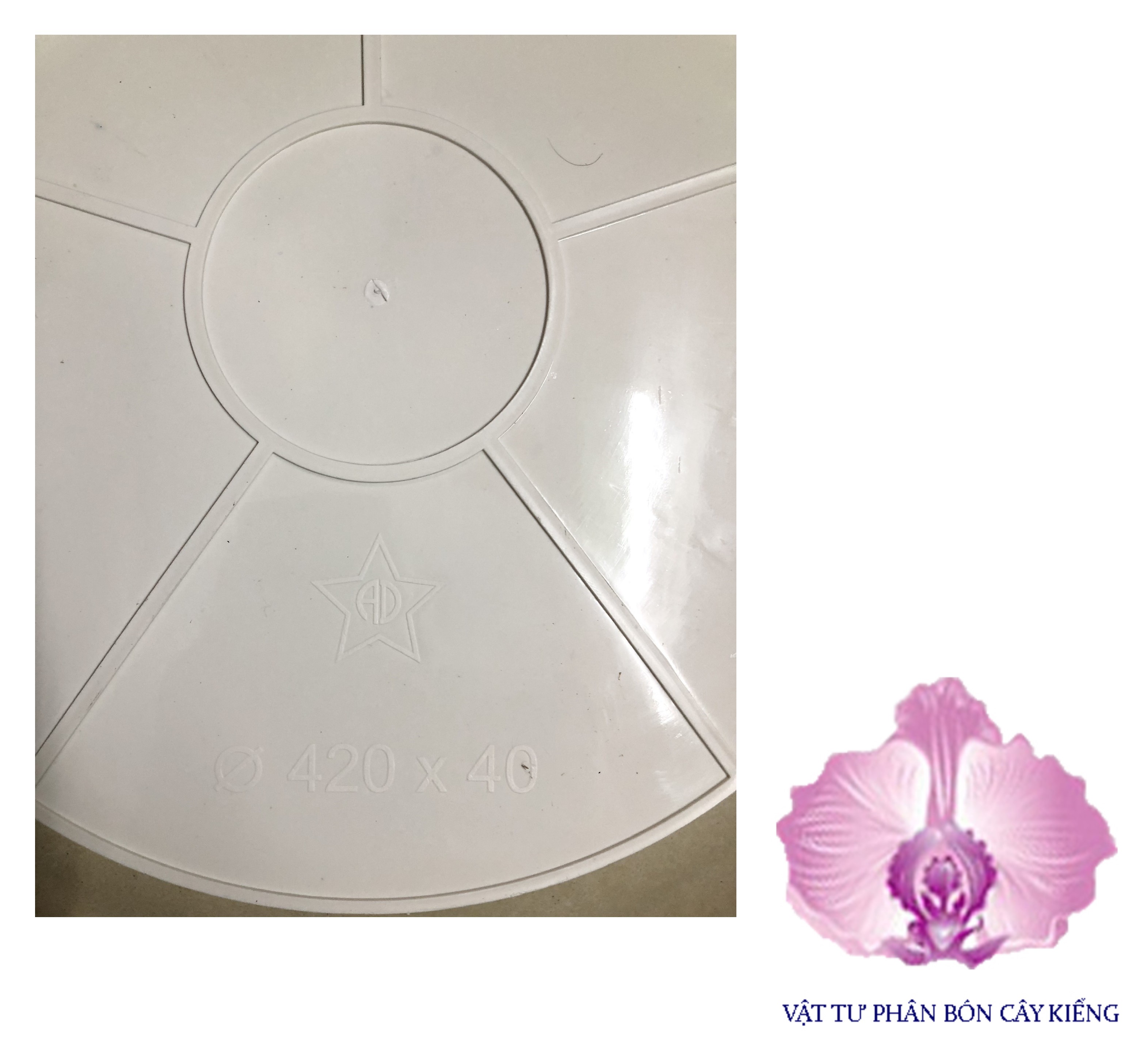 Đĩa lót chậu tròn khía 42cm - #061D#