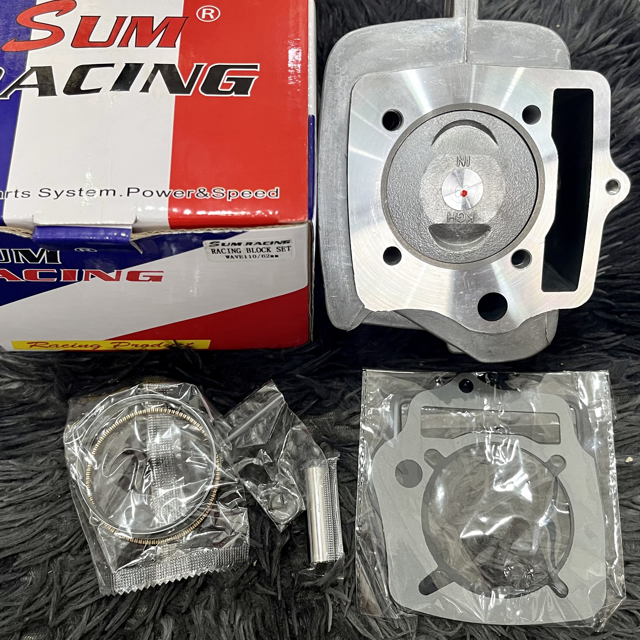 Bộ Lòng hơi 62 Wave Dream Sum Racing - Full lòng piston bạc, ắc, phe , ron