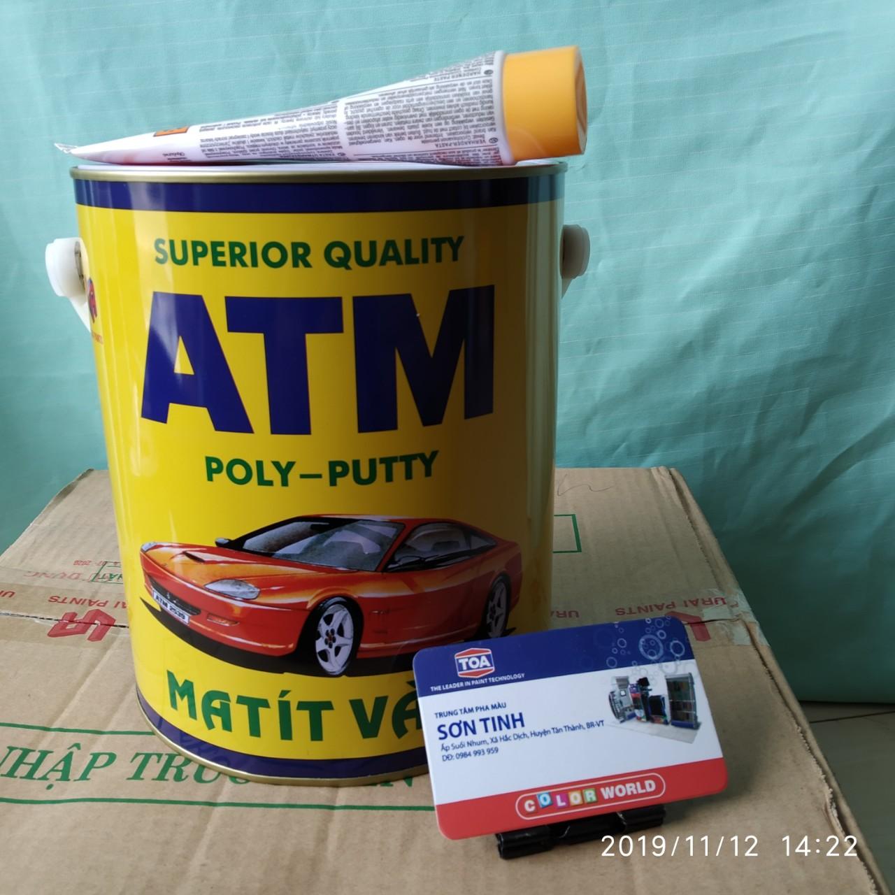 Bột trét đa năng Matit vàng ATM cao cấp trét vết lồi lõm sắt thép và gỗ 3.5kg