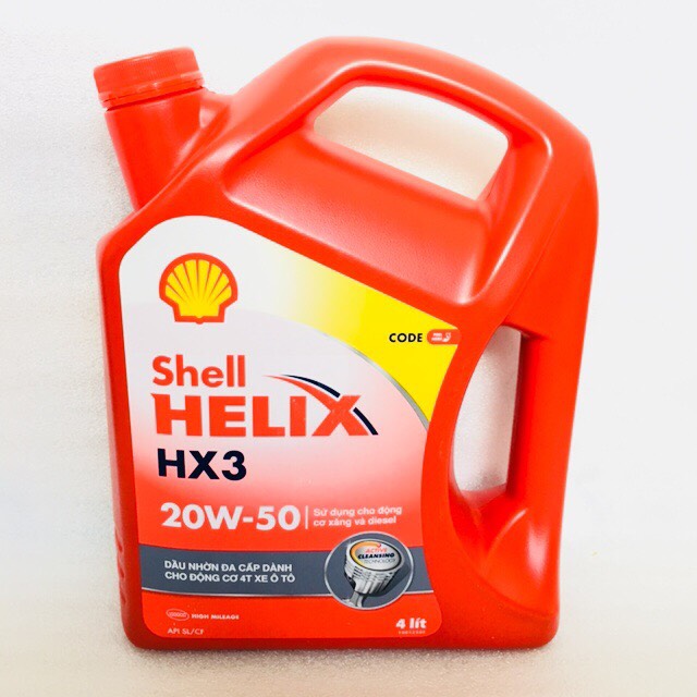 Nhớt shell helix hx3 20w-50 4lít