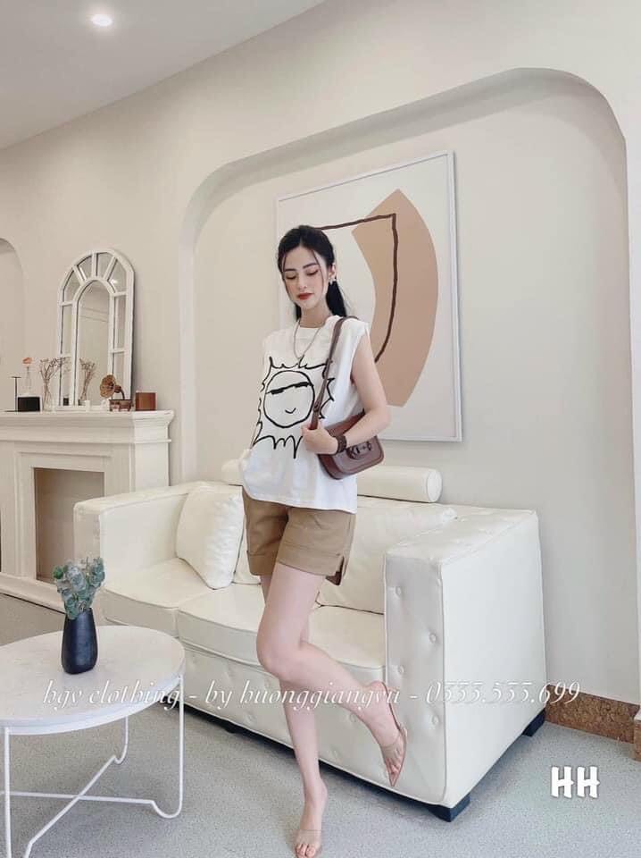 set bộ áo phông sát nách mặt trời